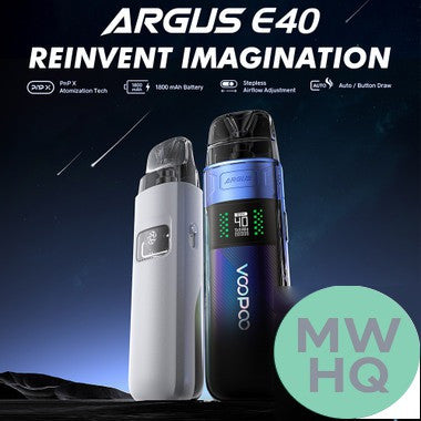 VooPoo Argus E40 1800mAh Pod System Starter Kit With 2 x 4.5ML Refillable Cartridge