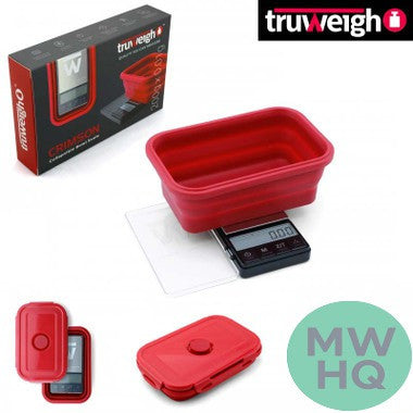 Truweigh CRIMSON Collapsible Bowl Scale 200g x 0.01g – Black