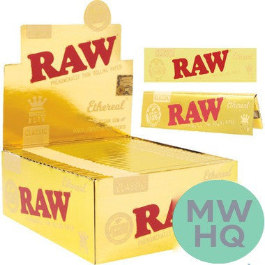 RAW Classic Ethereal King Size Slim Rolling Papers - Pack of 32