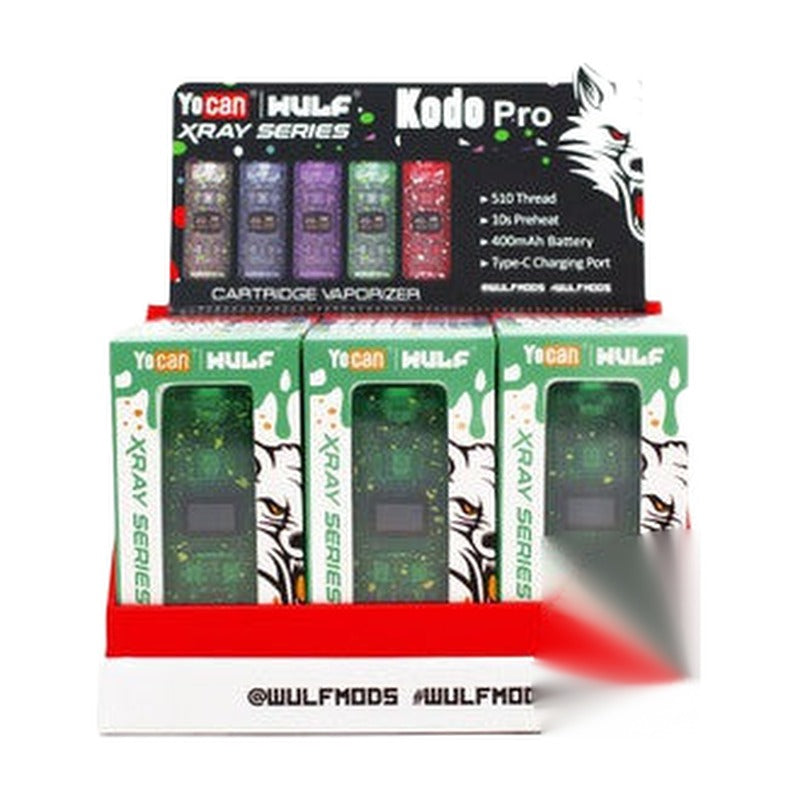 Wulf Mods X-Ray Series Kodo Pro 400mAh Adjustable Voltage 510 Cartridge Vaporizer Battery - Assorted Colors