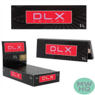 DLX Deluxe Fine Smoking Paper 1 1/4 Size Rolling Papers - Pack of 50