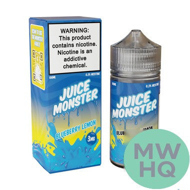 Juice Monster Synthetic Nicotine E-Liquid By Monster Vape Labs 100ML – Blueberry Lemon