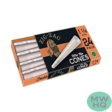 Zig-Zag 1 1/4 Size Pre-Rolled Cone Rolling Papers - Pack of 24