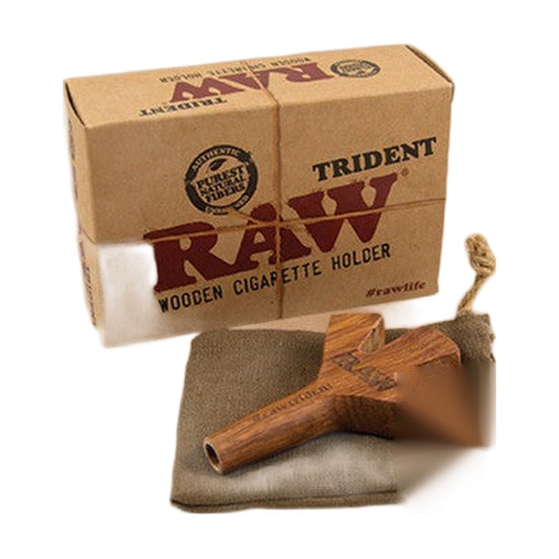 RAW Trident Wooden Cigarette Holder
