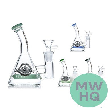 Shadow Glass Water Pipe Beaker Base With Inline Perc - 250 Grams - 6 Inches - Assorted Colors [SGE-161]