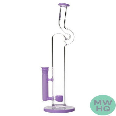 Calibear Natty Tube Glass Bong Water Pipe With Thick Base - 730 Grams - 16 Inches [GB351]