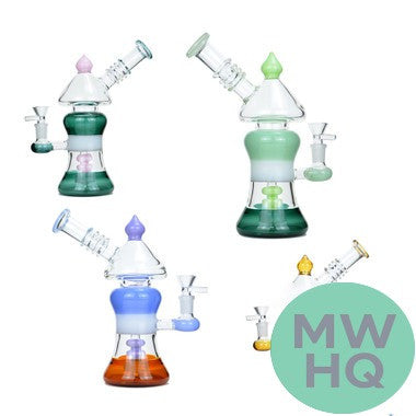 HB King Galaxy Dome Water Pipe With Circ Perc - 460 Grams - 9.5 Inches - Assorted Colors [KD4]