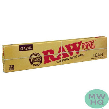 RAW Cone Rolling Papers - Lean 110mm - 12 Pack