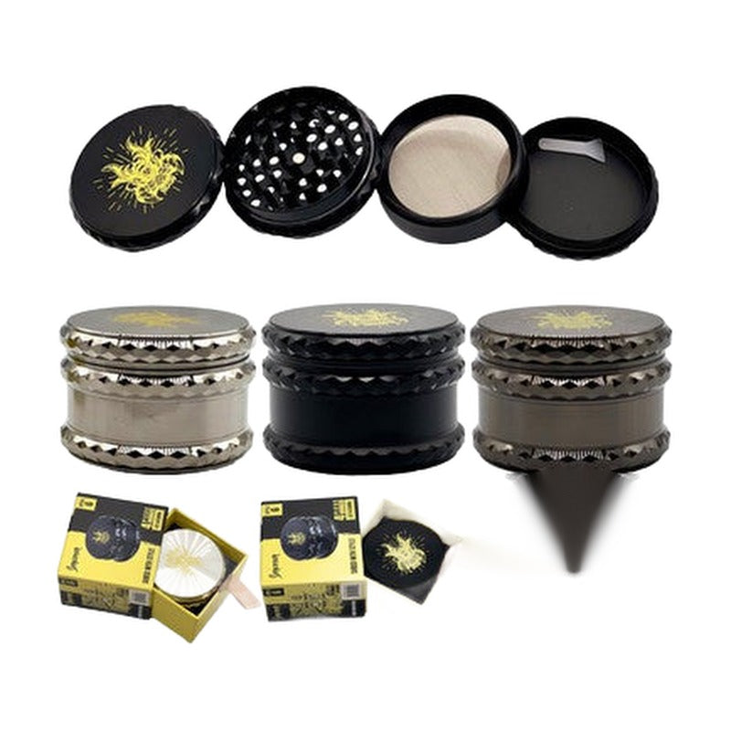 Shredder Large Grinder Diamond Grip Design - Style 6 - 67mm - 4 Part - Assorted Colors