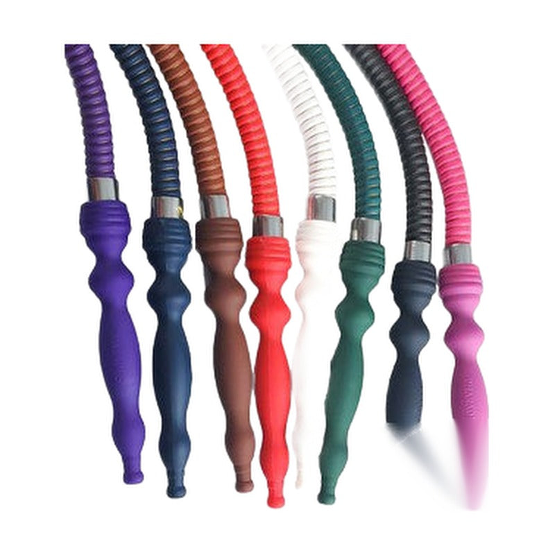 Pharaohs Silk 70 Inch Leather Wrapped Hookah Hose