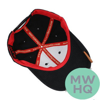 RAW Classic Brim Red On Black Baseball Cap