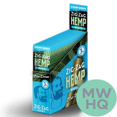 Zig-Zag Natural Hemp Wraps - Pack of 2