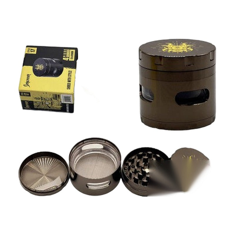 Shredder 4 Piece Small Grinder With Horizontal Window - Style 17 - 51mm - 4 Part