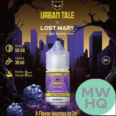 URBAN TALE x LOST MARY Nicotine Salt E-Liquid 30ML – Blue Razz Ice