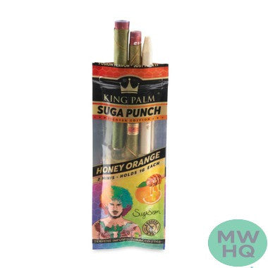 King Palm x Sean O’Malley Suga Punch Mini Leaf Rolls 1G - Pack of 2 – Honey Orange