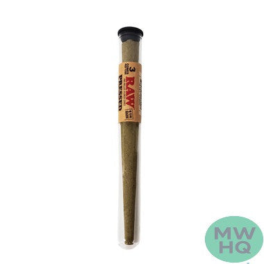 RAW Pressed Bud Wrap Pre-Rolled 1 1/4 Size Flower Cones - Pack of 3