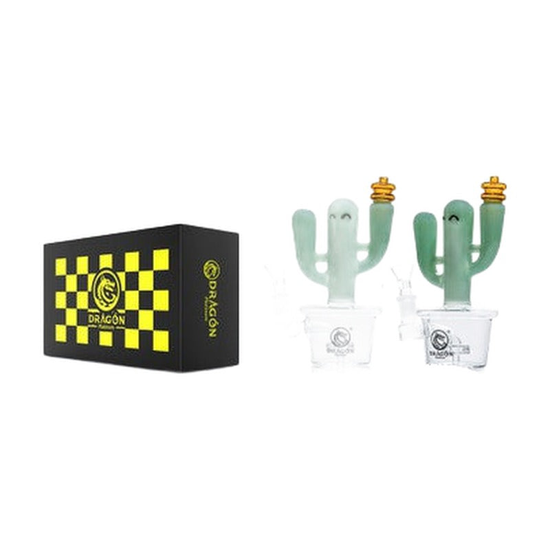 Dragon Platinum Water Pipe Cactus Shape With Circ Perc - 220 Grams - 6.7 Inches - Assorted Colors [WPD-008]