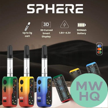 Luzid Sphere 500mAh VV 510 Cartridge Device Mod Battery With 3D Curved Screen
