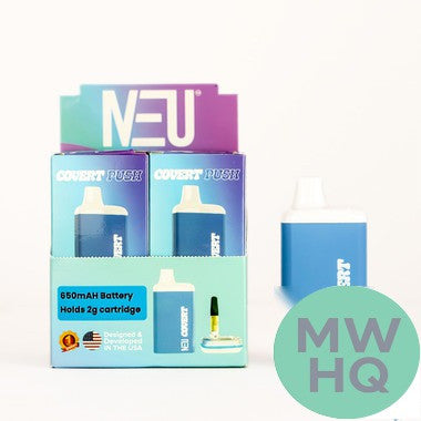 Neu Covert PUSH 650mAh Variable Voltage 510 Thread Rechargeable Cartridge Battery