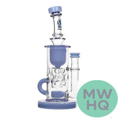Calibear Fab Klein Recycler Glass Water Pipe Dab Rig Thick Base With Seed of Life Perc - 460 Grams - 9 Inches [GB17]