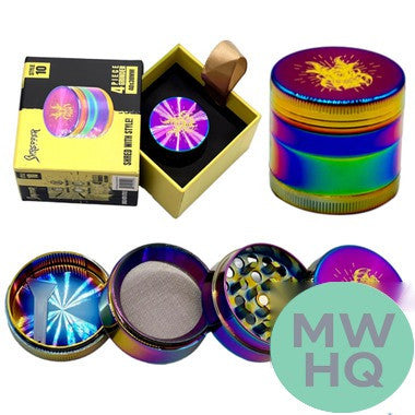 Shredder 4 Piece Extra Small Grinder - Style 10 - 40mm - 4 Part - Assorted Colors