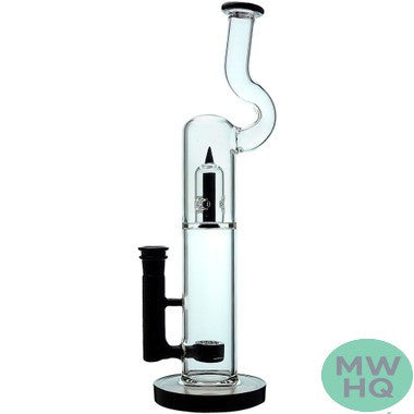 Calibear Natty Flower Glass Bong Water Pipe With Thick Base - 750 Grams - 15.5 Inches [GB433]