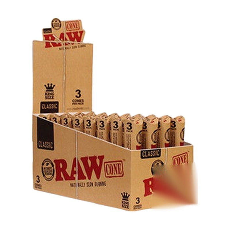 RAW Cone Rolling Papers - King Size - 32 Pack - 3 Cones Per Pack