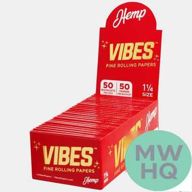 Vibes Rolling Papers - 1.25 Inch - Pack of 50