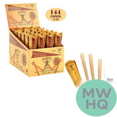 Hornet Organic Pre-Rolled Rolling Paper Cones - 1 1/4 Size [2403-78]