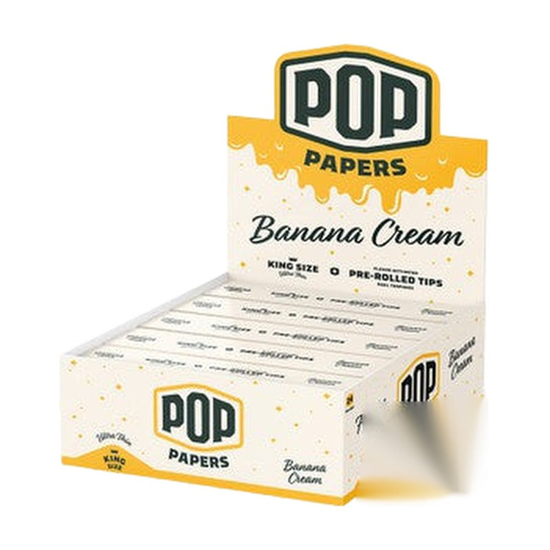 Pop Papers Authentic French Paper Ultra Thin + Pre-Rolled Tips - White Display