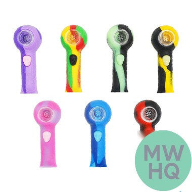 Stratus Silicone Skull Glow In The Dark Hand Pipe Spoon - 85 Grams - 4.25 Inches