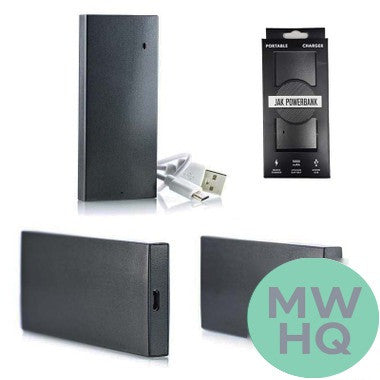 JAK 1000mAh Compatible Portable Power Bank – Gun Metal