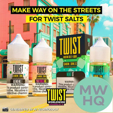 TWST Salt Nicotine Salt By Twist E-Liquids 60ML (30ML x 2)