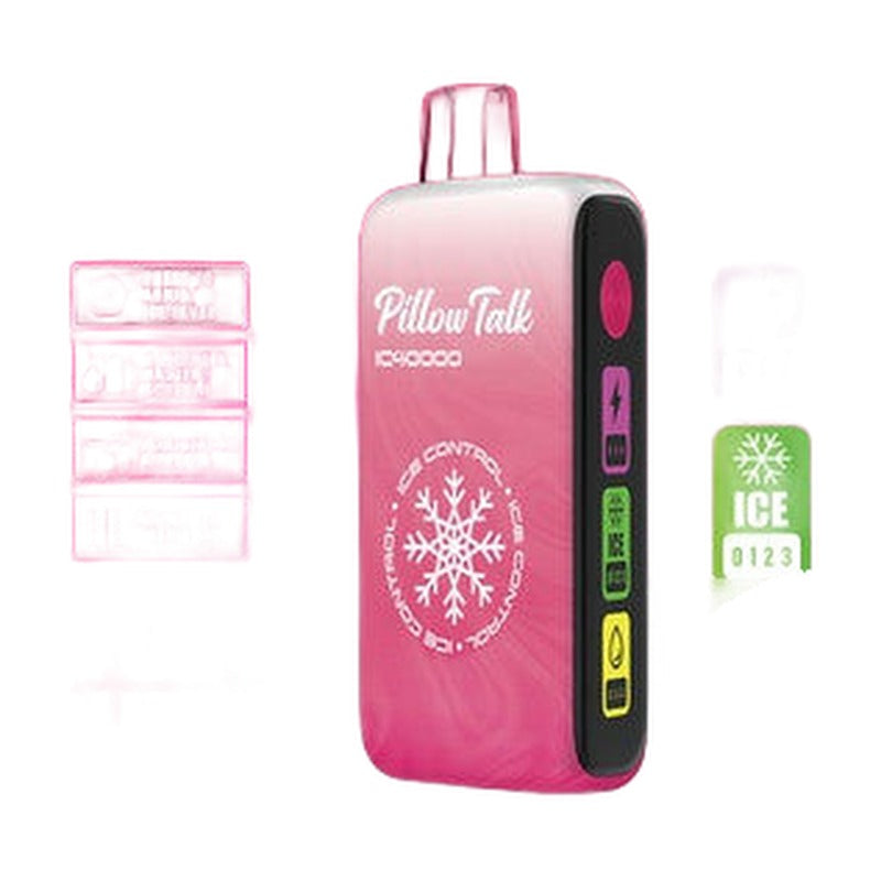 Pillow Talk Ice Control IC40000 Puffs 20ML Disposable Device With Touch To Adjust Ice Level & LED Screen (Texas Compliant)