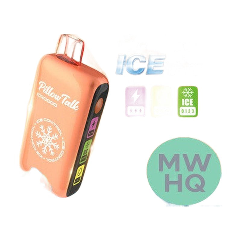 Pillow Talk Ice Control IC40000 Puffs 20ML Disposable Device With Touch To Adjust Ice Level & LED Screen (Texas Compliant)