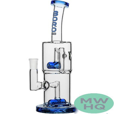 BoroTech Double Hex Glass Bong Water Pipe With Thick Base Designed by Calibear - 440 Grams - 10 Inches [DoubleHex]