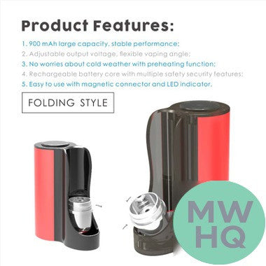 VAPMOD Pipe 710 900mAh Oil Vaporizer Express Mod