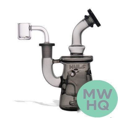 Wulf Mods Torq Glass Water Pipe Dab Rig With Quartz Banger - 190 Grams - 6.5 Inches