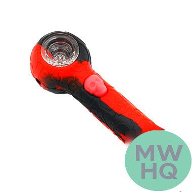 Stratus Silicone Skull Glow In The Dark Hand Pipe Spoon - 85 Grams - 4.25 Inches