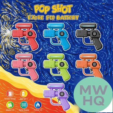 EXTRE 510 POP SHOT 500mAh VV Preheat Battery With Smart Digital Screen