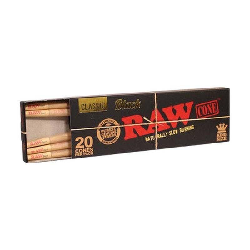 RAW Classic Natural Slow Burning Cone Rolling Papers - Pack of 20