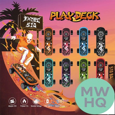 EXTRE Playdeck Skateboard 500mAh 510 Preheat VV Battery With Digital Screen