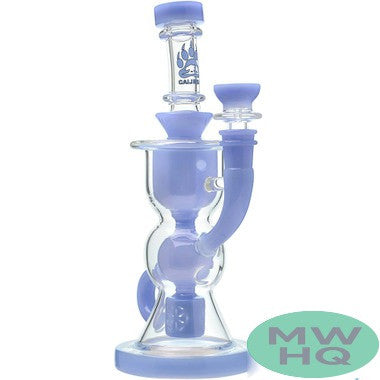 Calibear BTK Recycler Glass Water Pipe Dab Rig Thick Base With Three Seed of Life Perc - 425 Grams - 9 Inches [GB806]