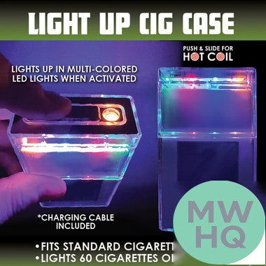 Smokezilla Light-Up Cigarette Case With USB Coil Lighter [25115]