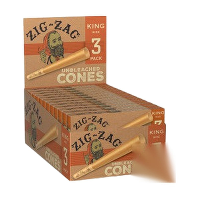 Zig-Zag King Size Pre-Rolled Cone Rolling Papers - Pack of 3
