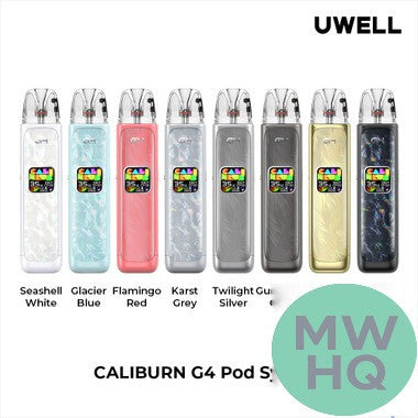 Uwell CALIBURN G4 1300mAh Pod System Starter Kit With 2 x 3ML Refillable CALIBURN GPP Integrated Coil Cartridge Pod