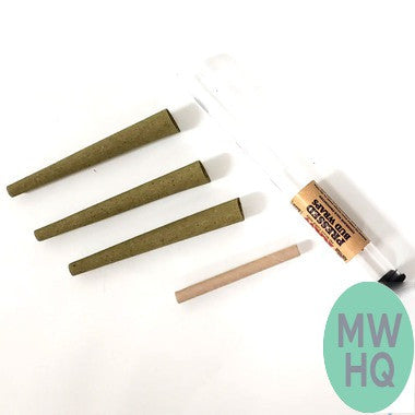 RAW Pressed Bud Wrap Pre-Rolled 1 1/4 Size Flower Cones - Pack of 3