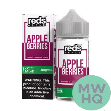Reds Apple E-Liquid By 7 Daze 100ML – Apple Berries
