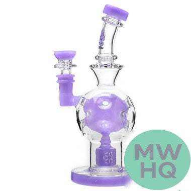 Calibear Exosphere Glass Water Pipe Dab Rig With Seed of Life Perc - 410 Grams - 8.5 Inches [GB319-Thin Maria Cap]