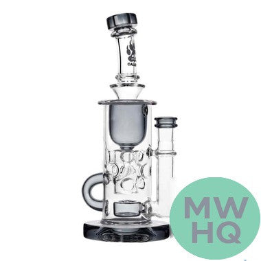 Calibear Fab Klein Recycler Glass Water Pipe Dab Rig Thick Base With Seed of Life Perc - 460 Grams - 9 Inches [GB17]